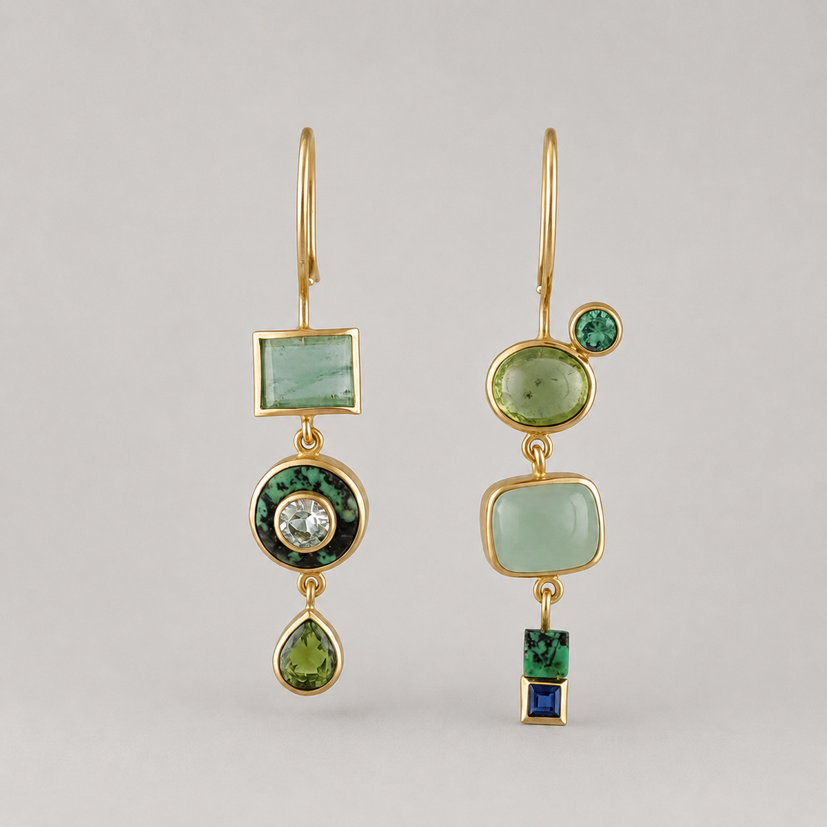 Pendientes vintage verdes