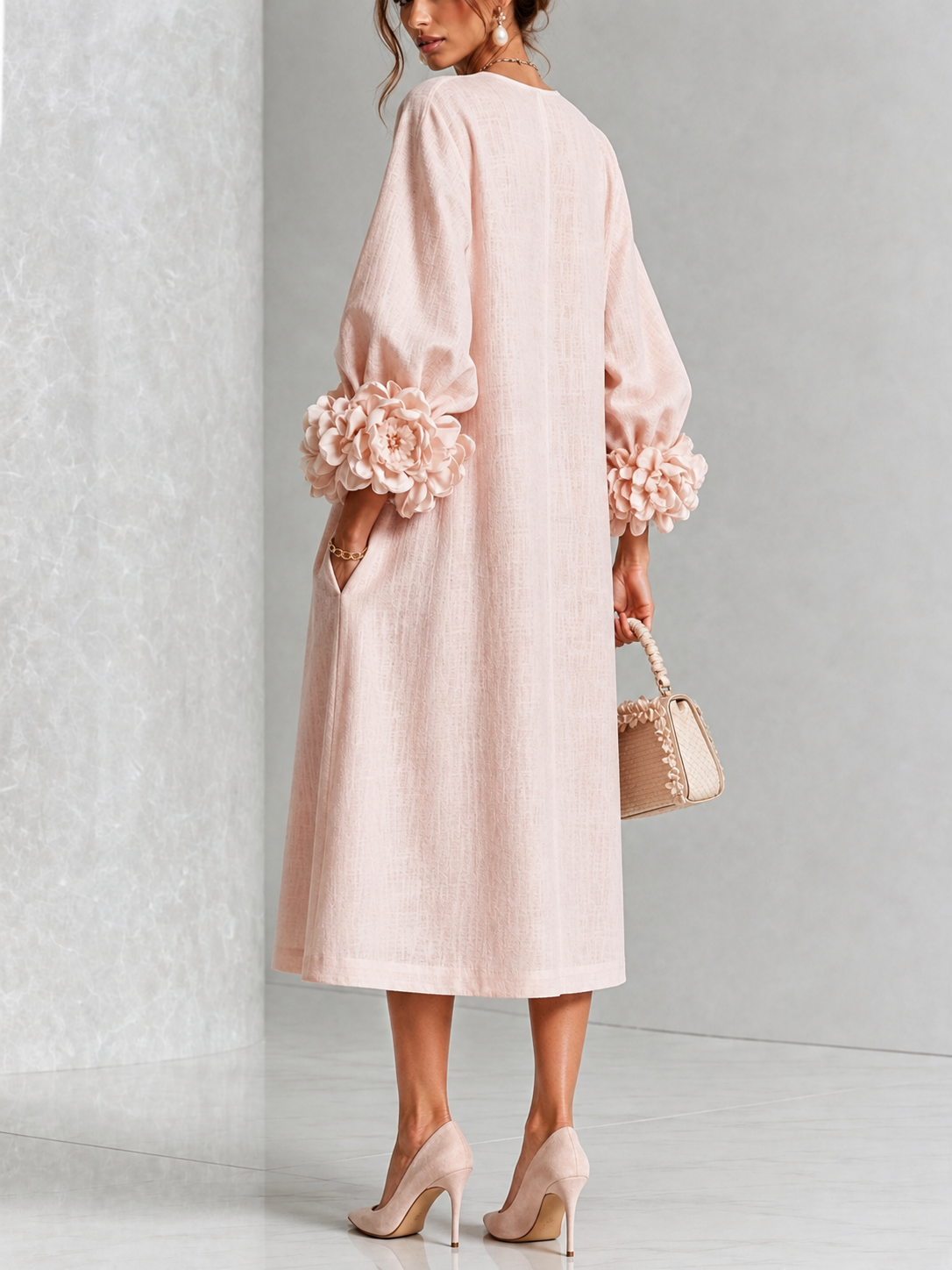 Liliane | Elegantes Midikleid mit Blumen
