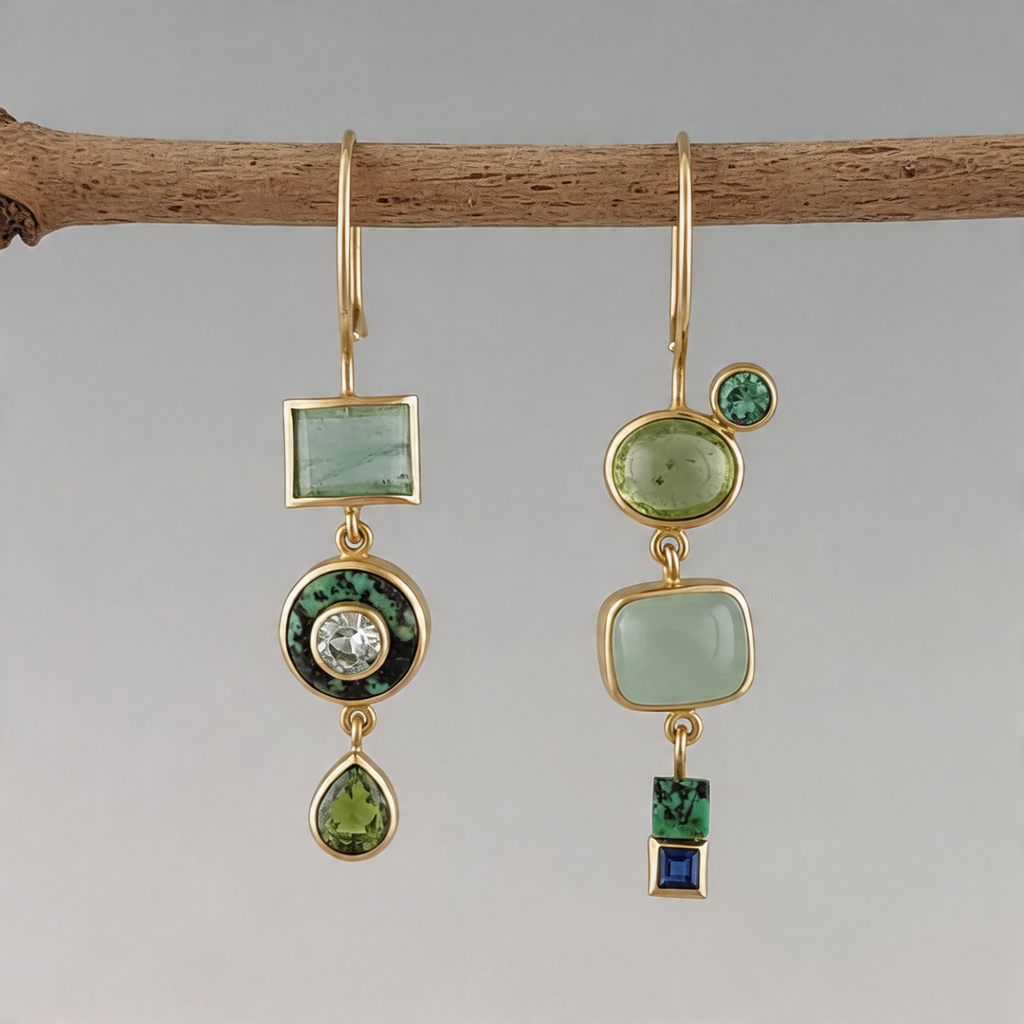 Pendientes vintage verdes