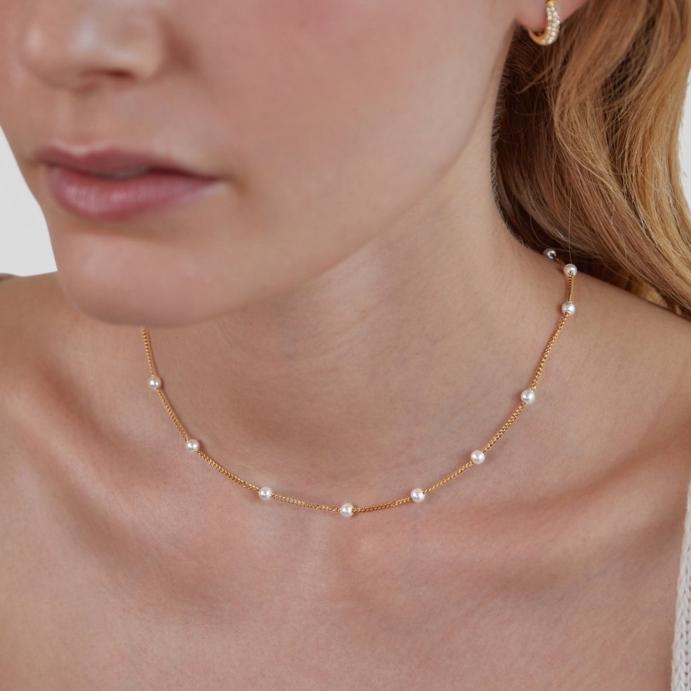 NURA | Collar de Cadena con Perlas